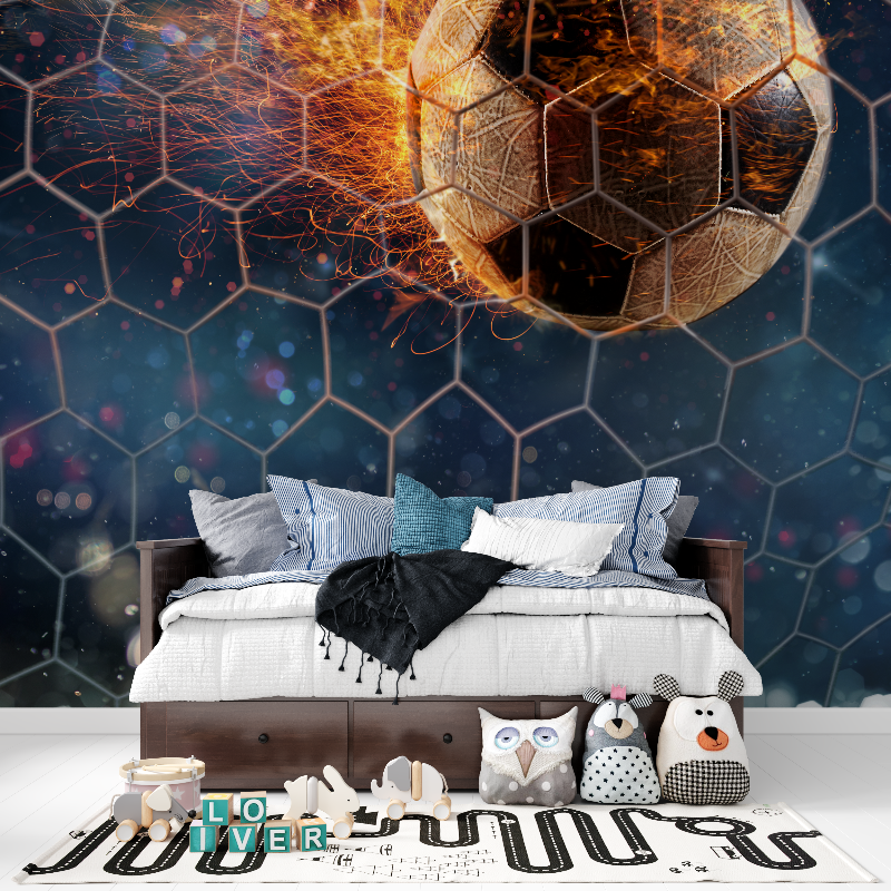 Papier peint chambre ado foot tapisserie pour ado