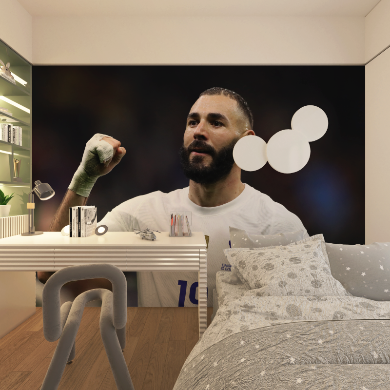 Papier peint foot benzema chambre adolescents