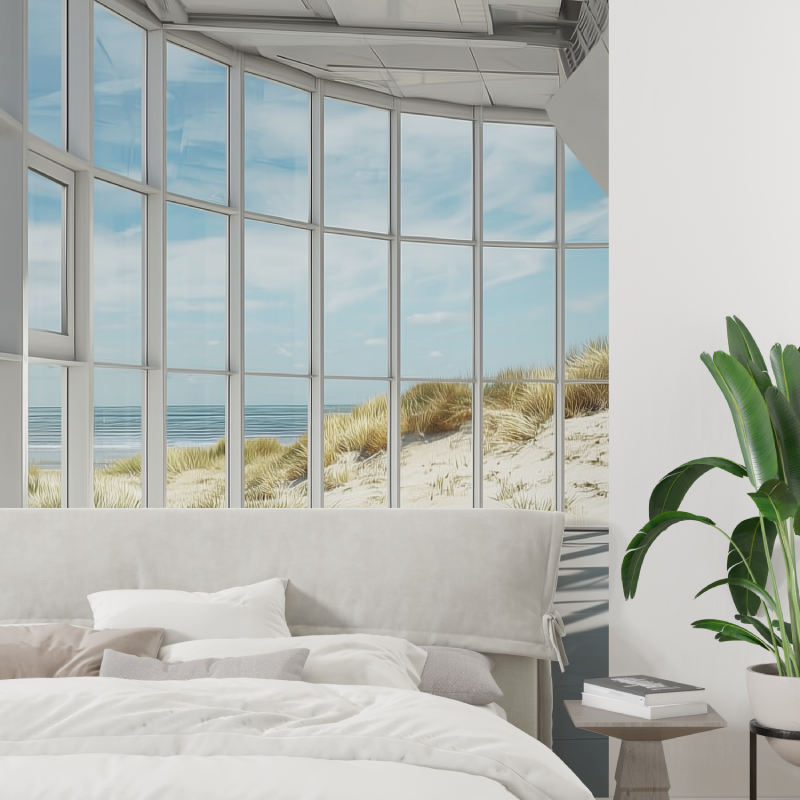 Panoramic view illusion mural wallpaper tapisserie tendance