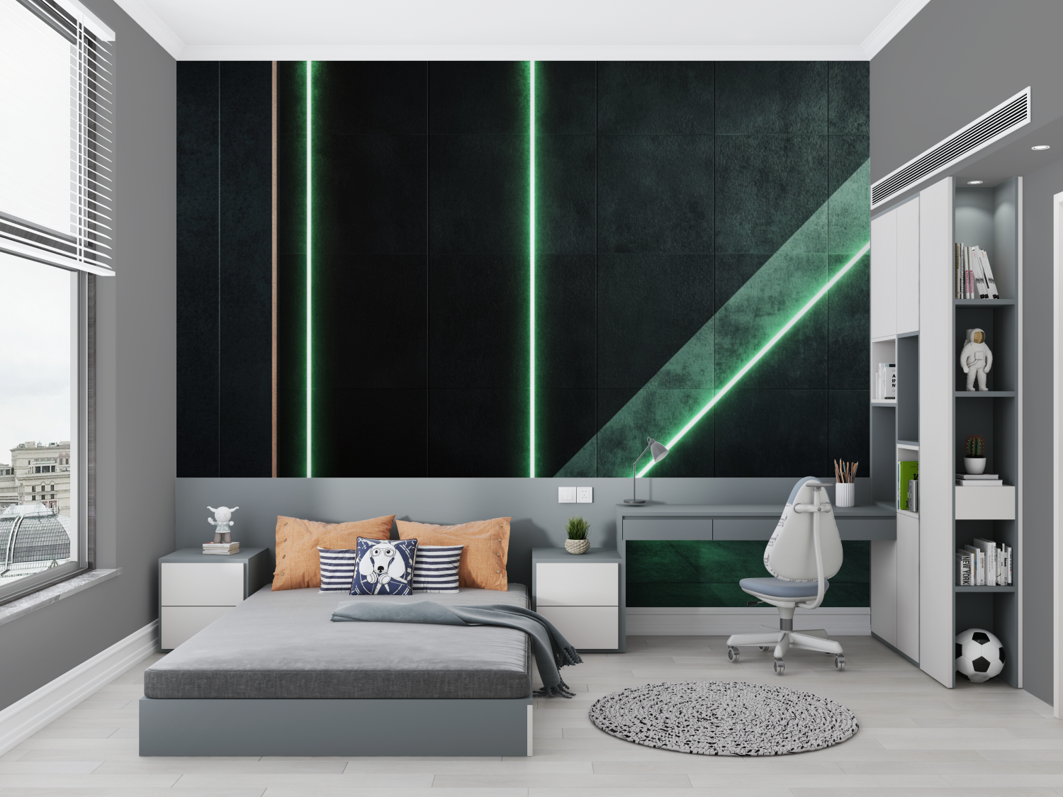 Papier peint chambre futuriste enfants chambre petit