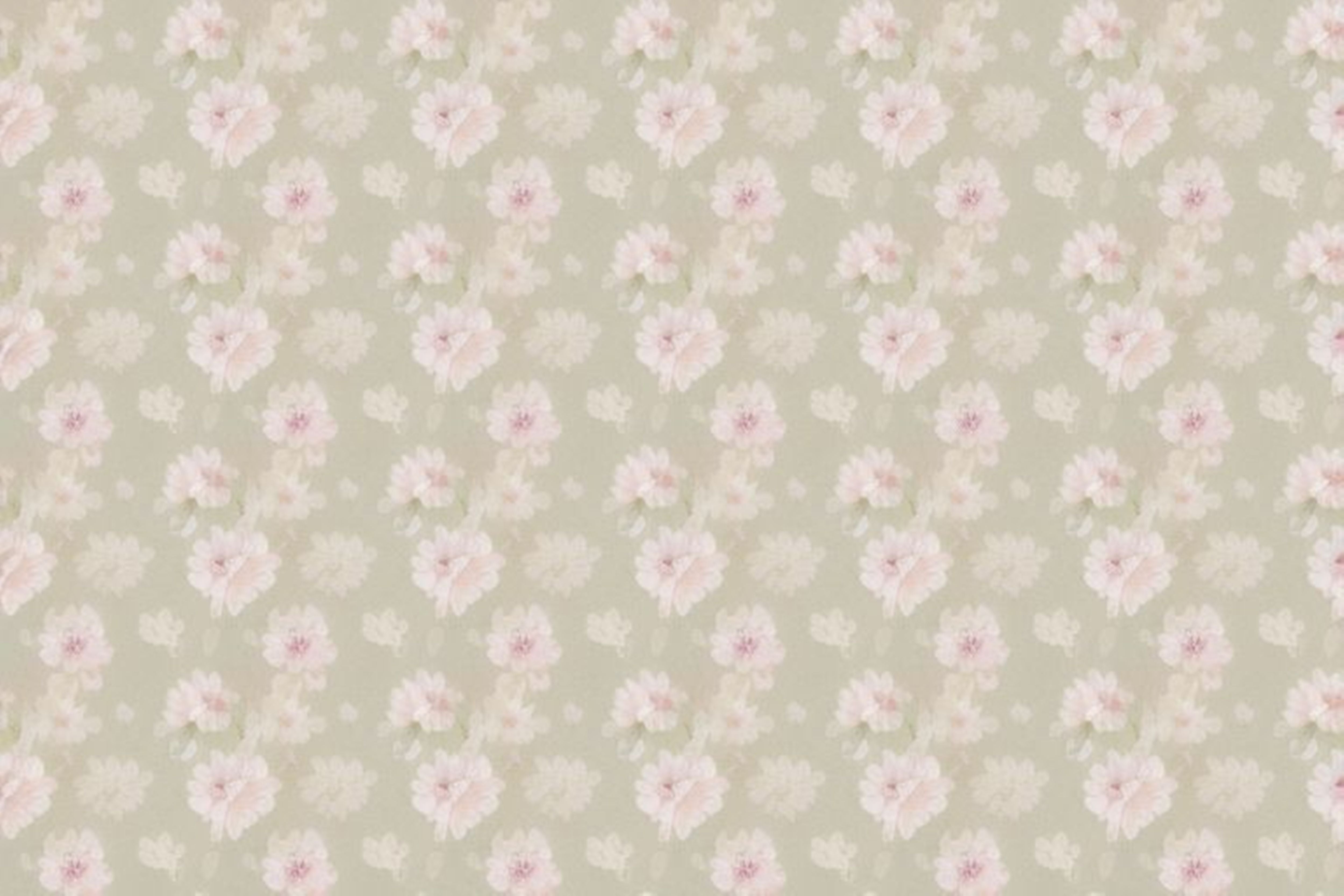 Papier peint Floral rose bébé