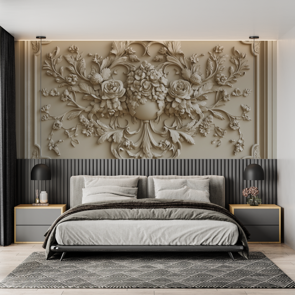 Papier peint trompe loeil souba...en chambre adulte tendance