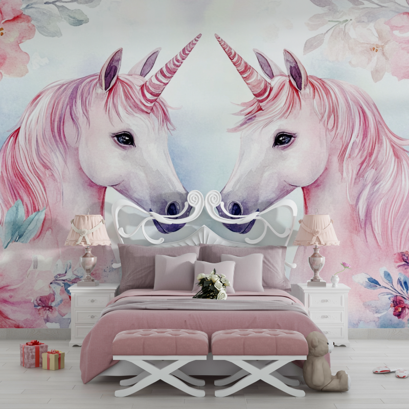 Papier peint tapisserie licorne...c bannieres chambre filles