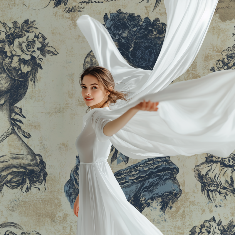 Papier peint vintage portrait modele