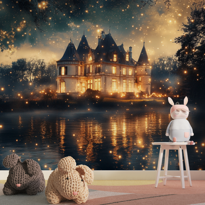 Papier peint princesse lueur enchantee tapisserie pour fille