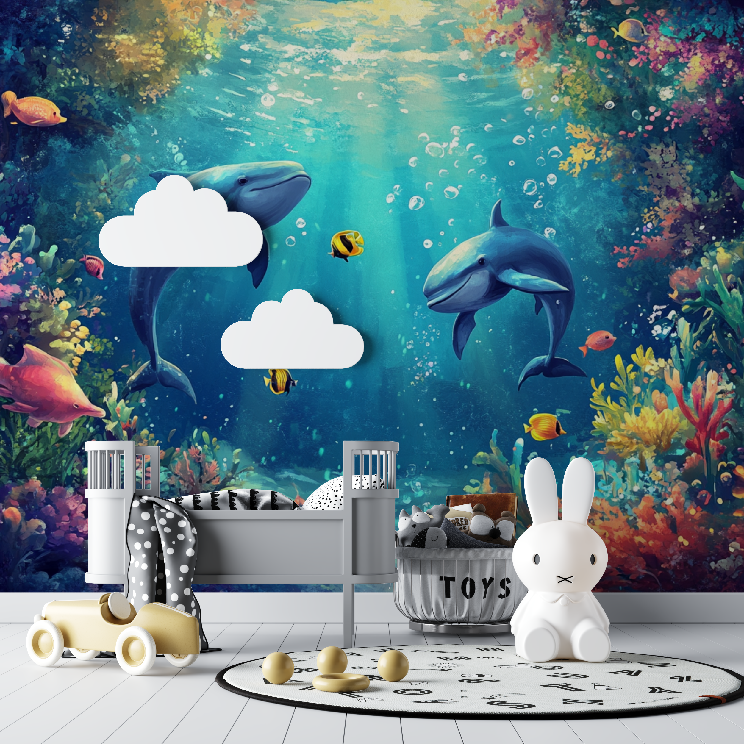 Papier peint marin aventure oceanique bebe tipi