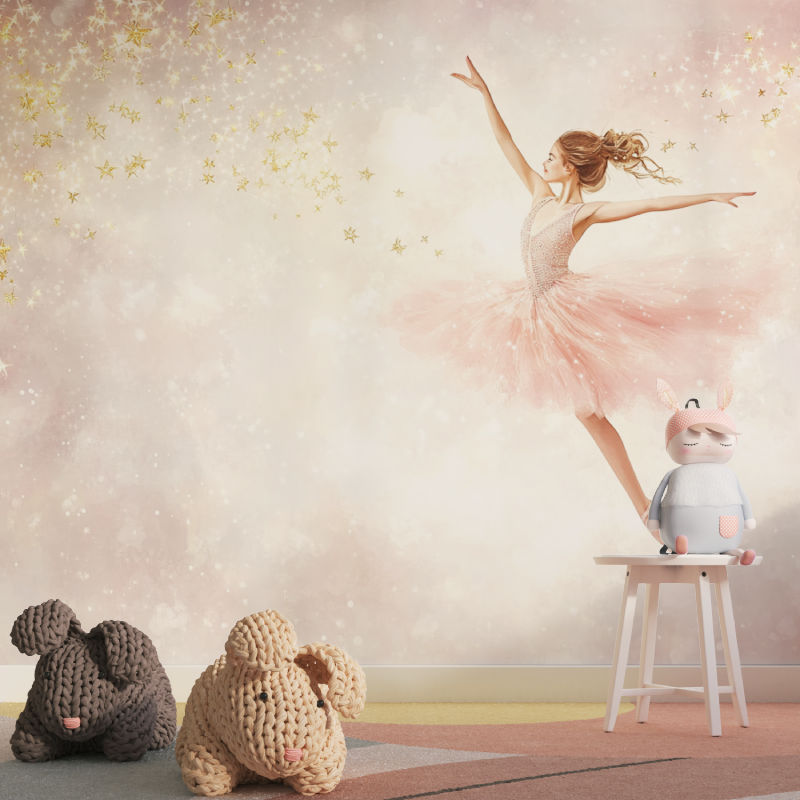 Papier peint princesse danseuse...ages tapisserie pour fille