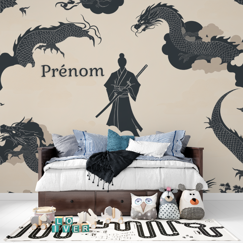 Papier peint prenom ado japon tapisserie pour ado