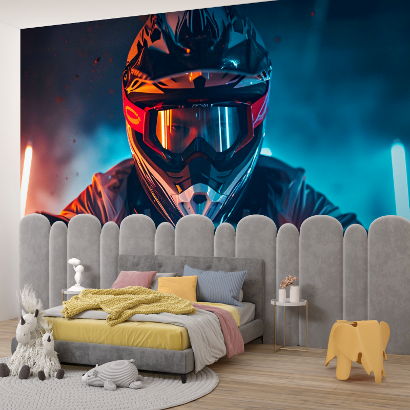 Papier peint moto cross led garcon345