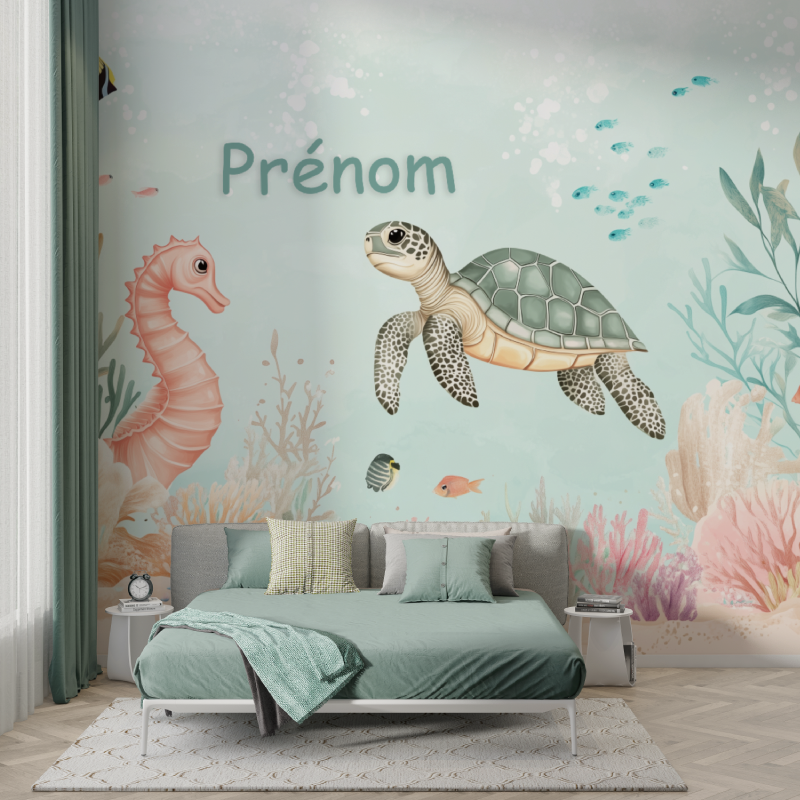 Papier peint prenom marin murs