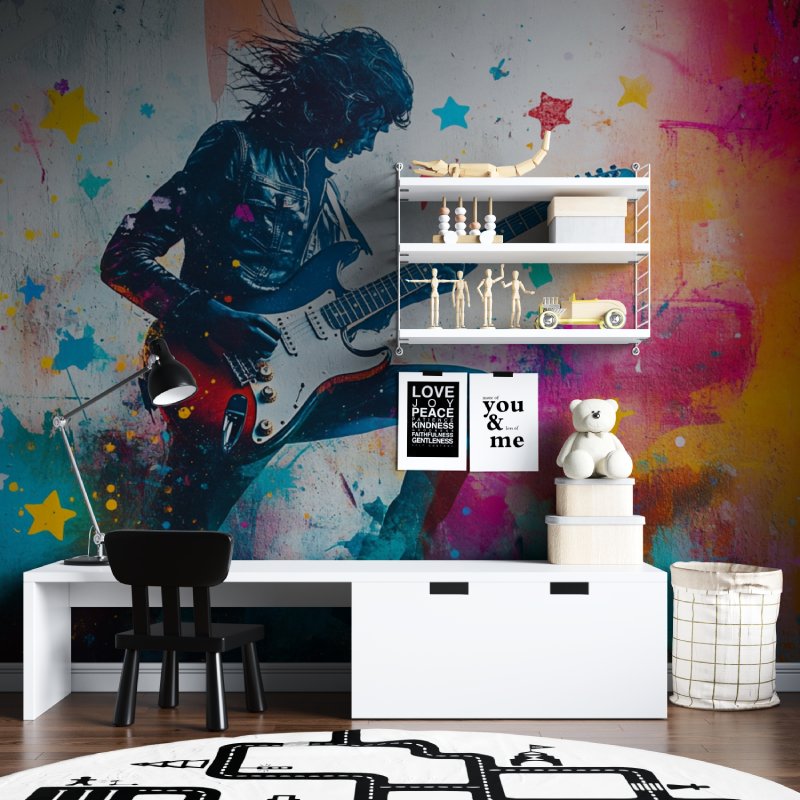 Papier peint fille branchee tapisserie chambre ados