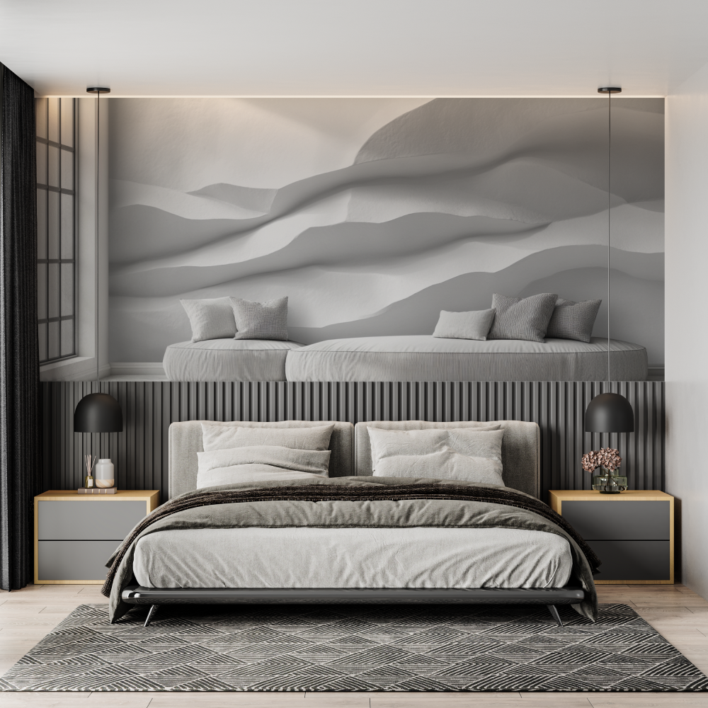 Papier peint trompe loeil pierr...he chambre adulte tendance