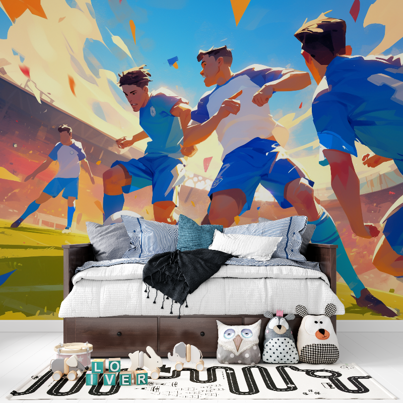 Ados papier peint foot tapisserie pour ado