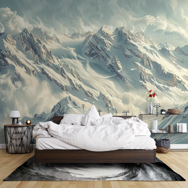 Papier peint massif des grandes rousses leroy merlin mur