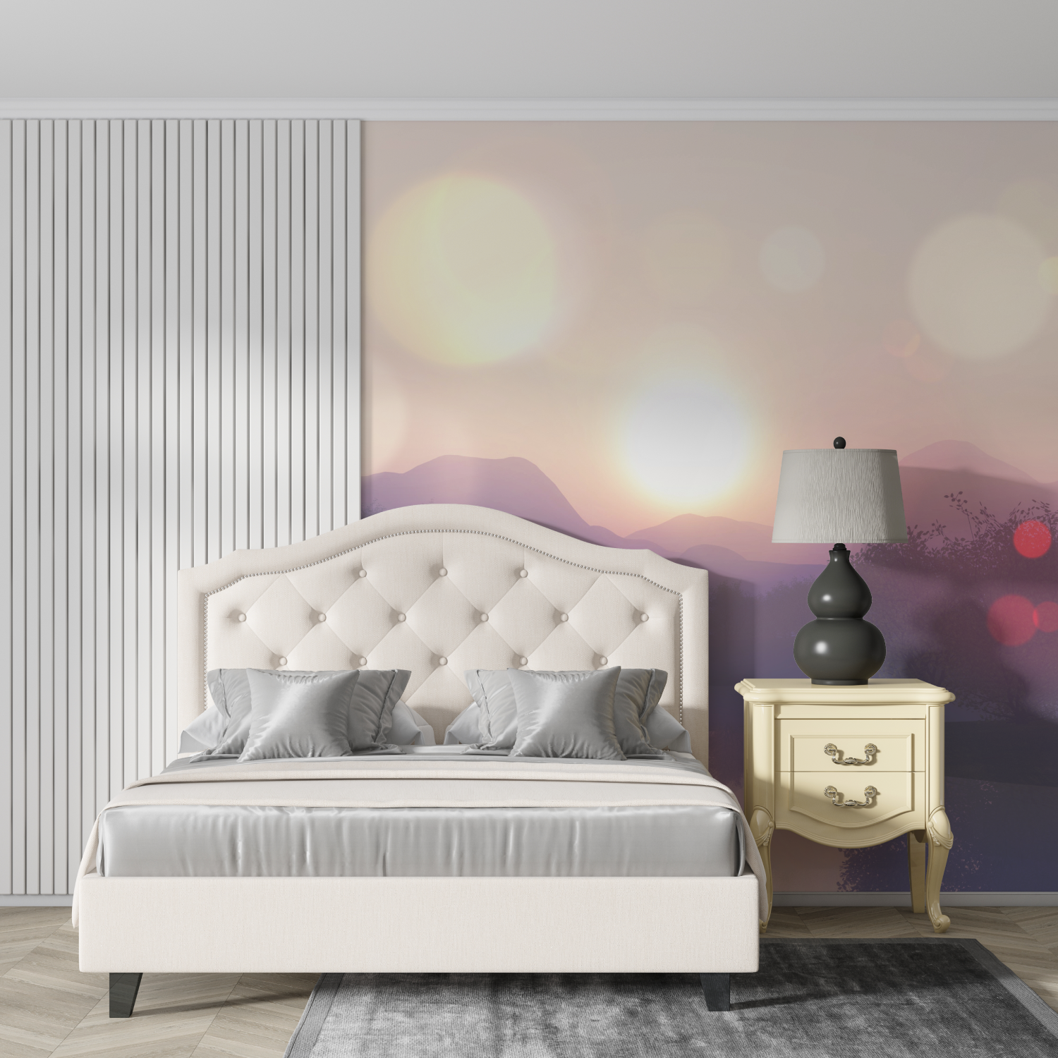 Papier peint aquarelle paysage 3d design