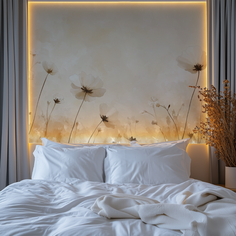 Papier peint fleur pissenlit chambre premium