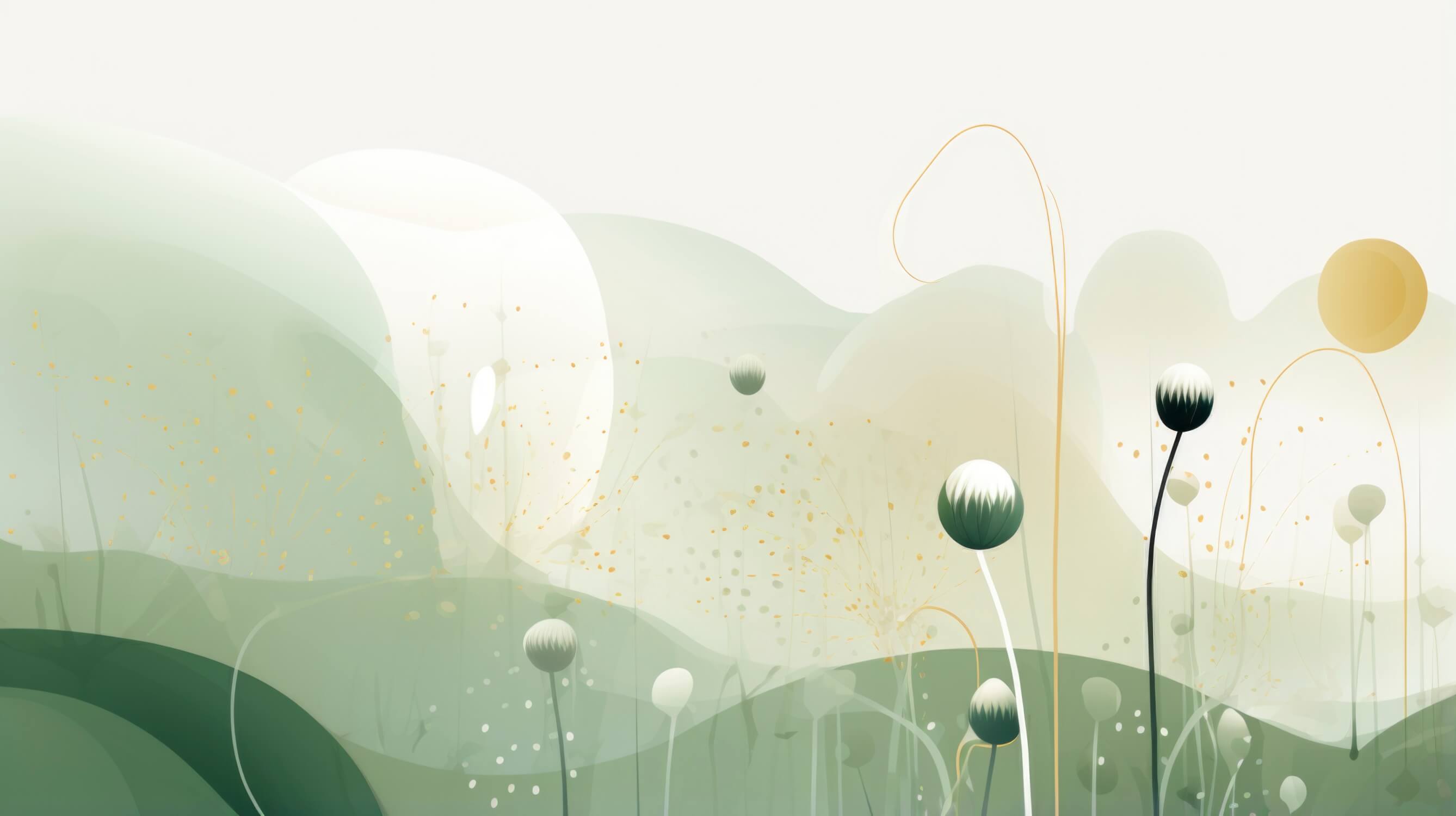 Papier Peint Aquarelle Nature Verte