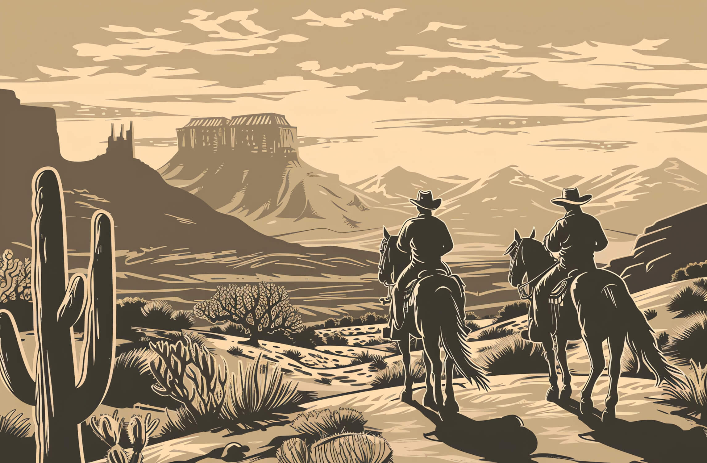 Papier Peint Ado Garçon Cow-Boy Dessin