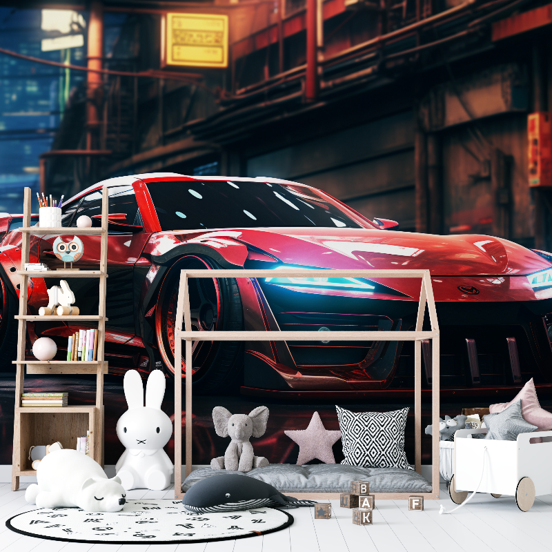 Papier peint voiture tuning de nuit 12