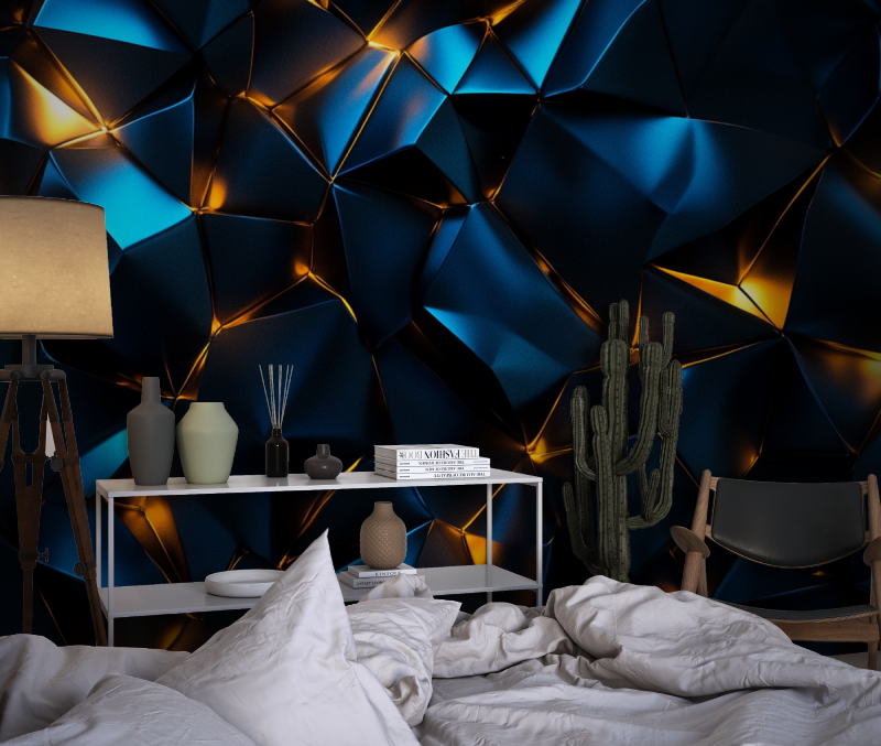 Papier peint effet neon xxl chambre dado1