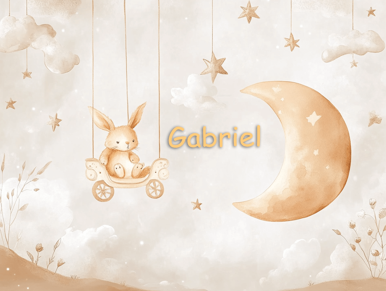 Papier Peint Prénom Lapin