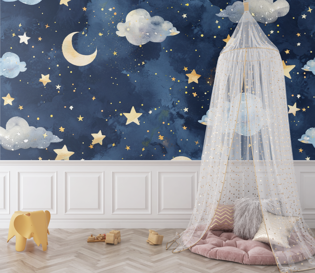 Papier peint bébé Ciel étoilé - bebe unisexe