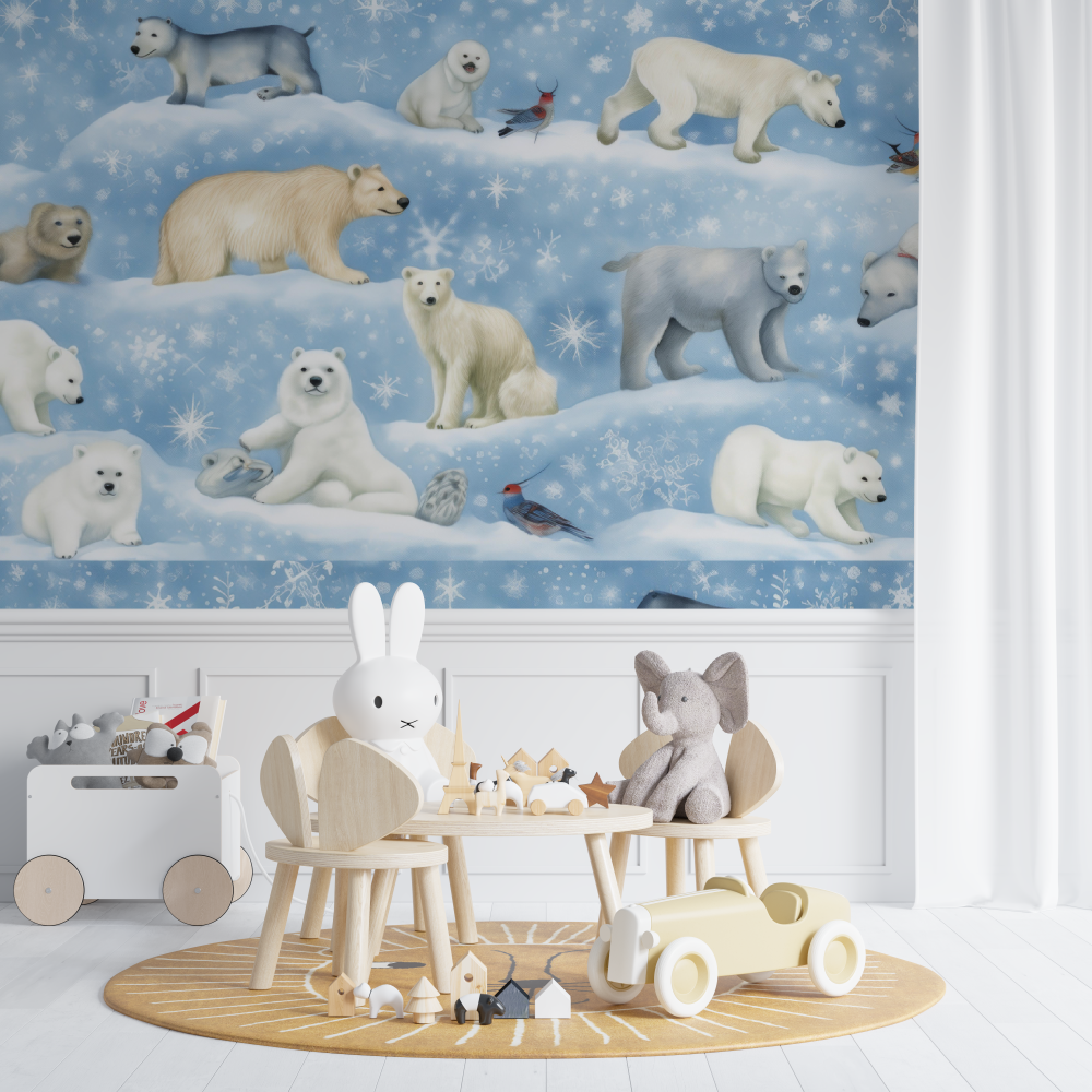 Papier Peint Bébé Ours Polaire - bebe