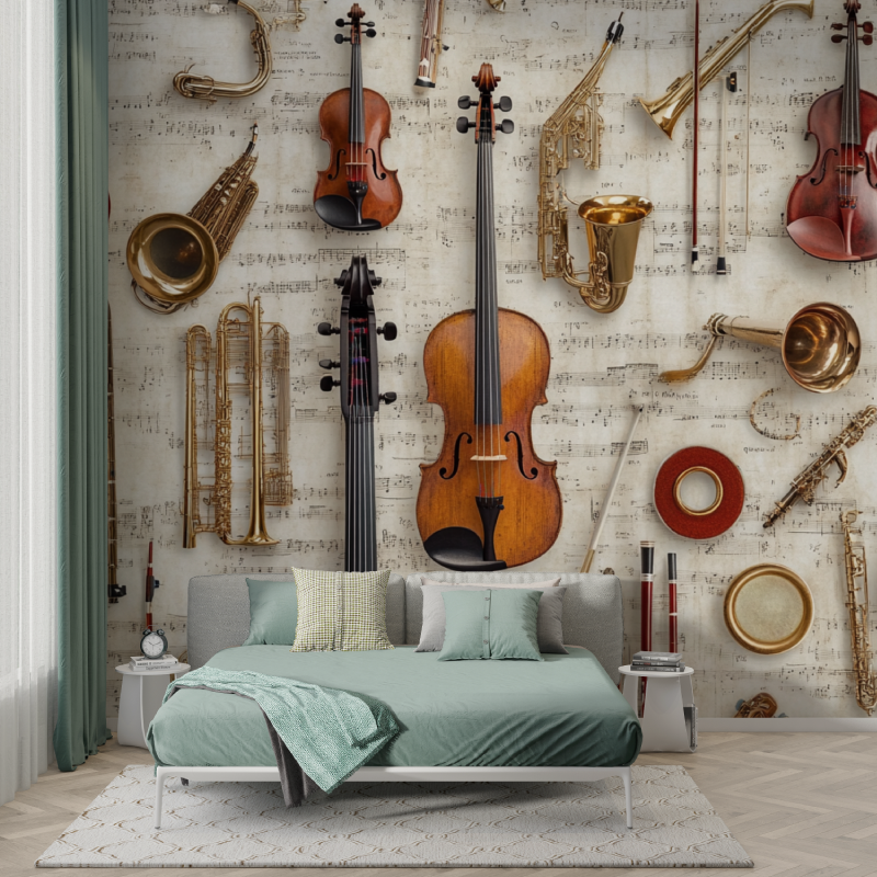 Papier peint instrument de musique murs