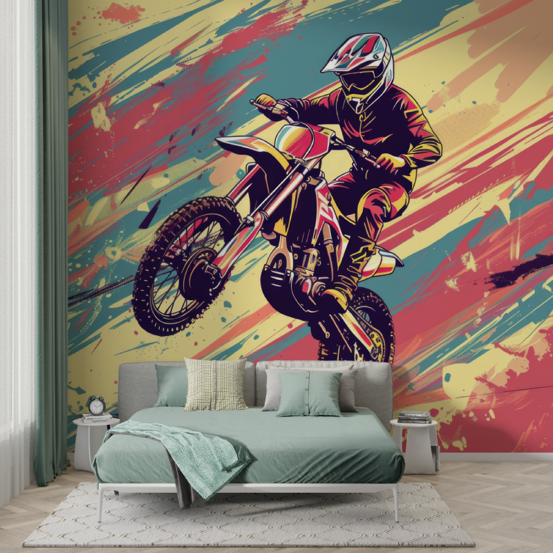 Frise papier peint moto cross garcon123