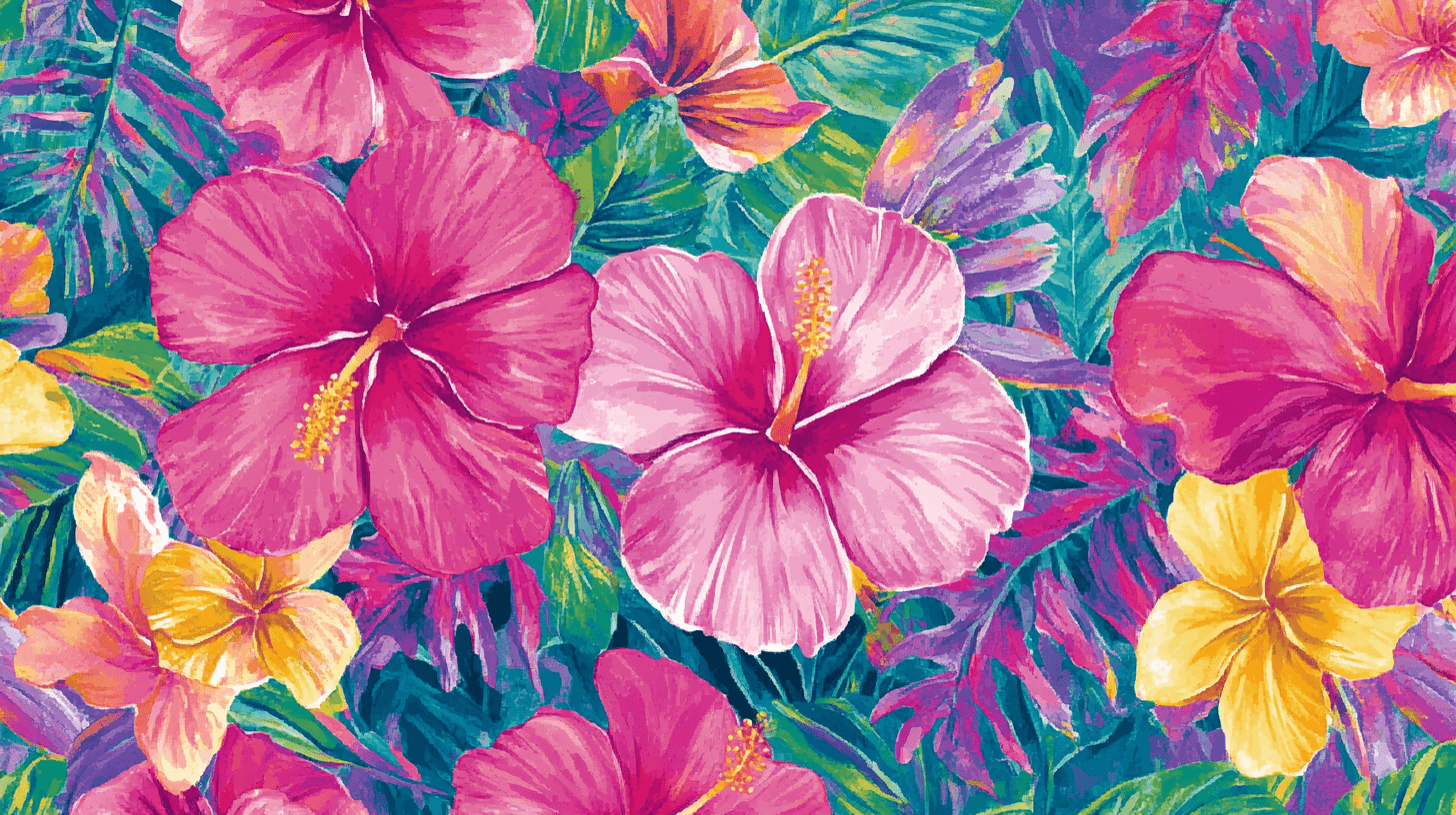 Papier Peint Fleur Tropicale