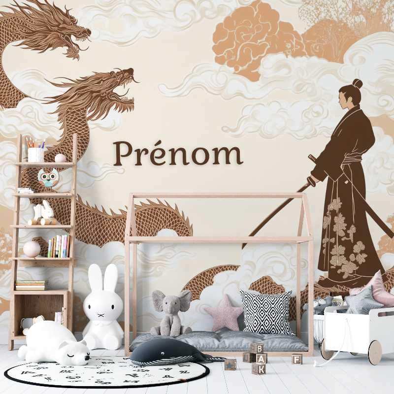 Papier peint prenom samurai 12