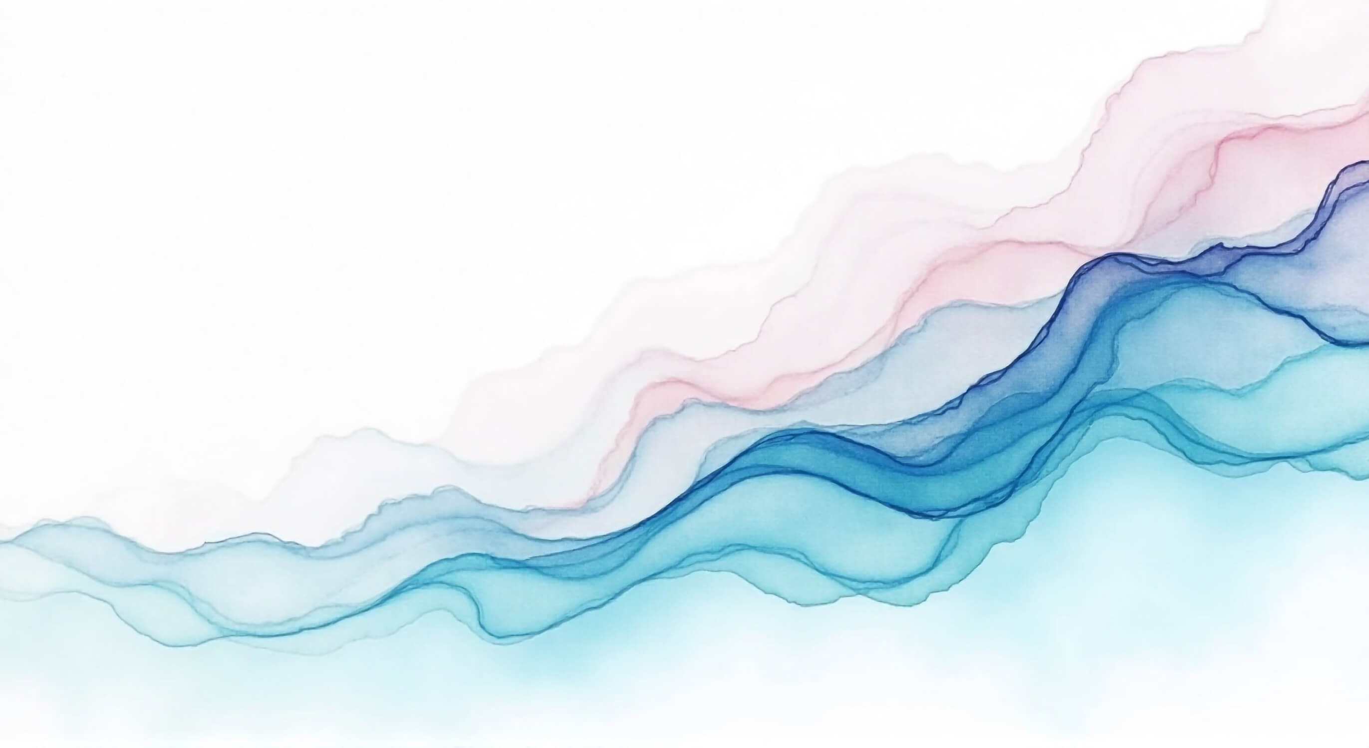 Papier Peint Aquarelle Lignes Bleur Rose