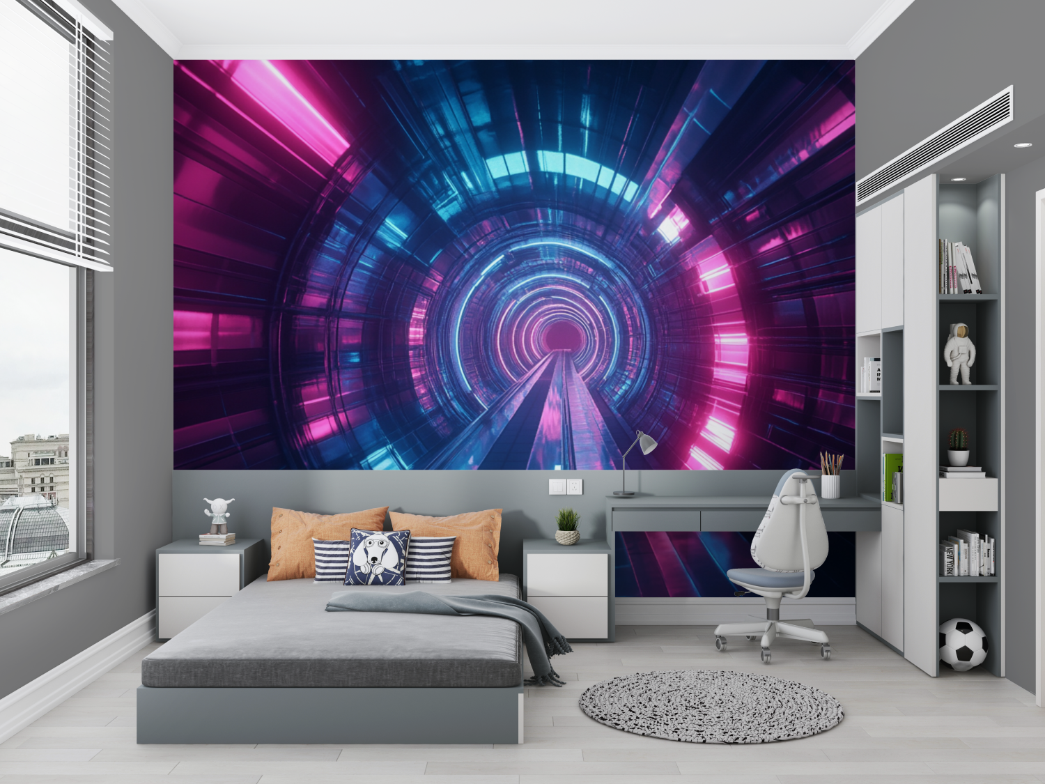 Papier peint couloir lumineux 3d chambre petit