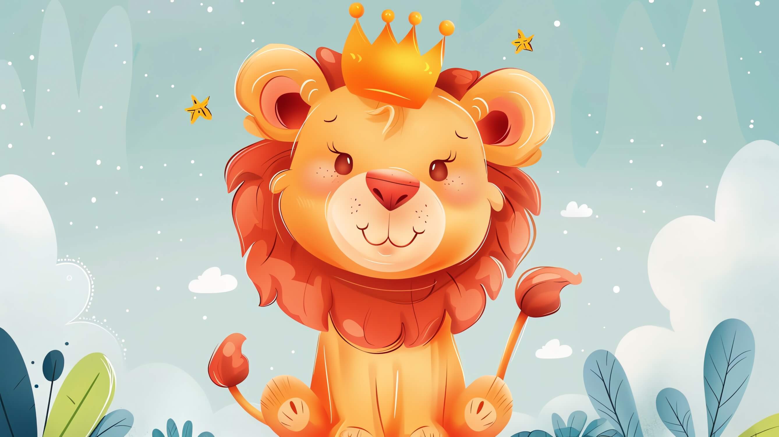 Papier Peint Lion Couronne