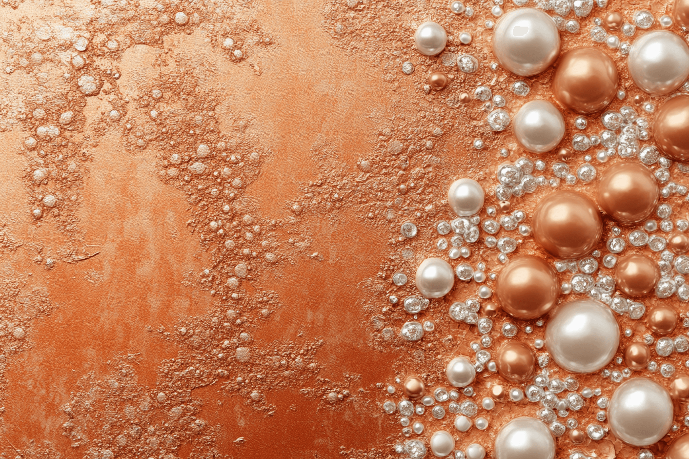 Papier Peint Terracotta Et Perles Nacrées