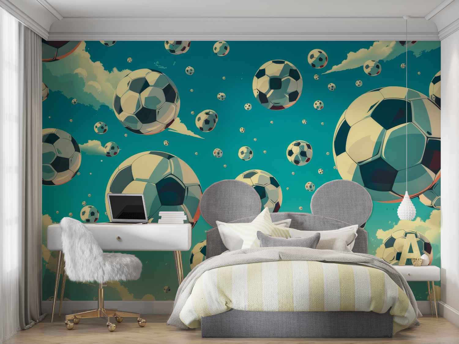 Papier peint foot chambre enfant mur chambre panoramique