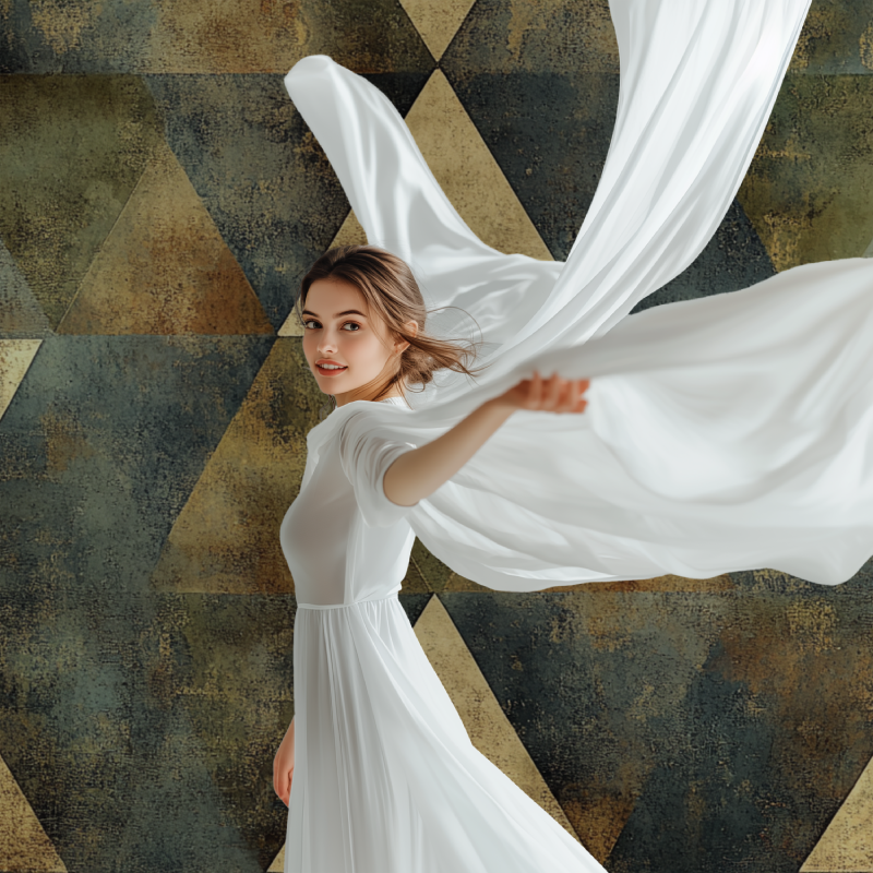 Papier peint vintage triangle 3d modele