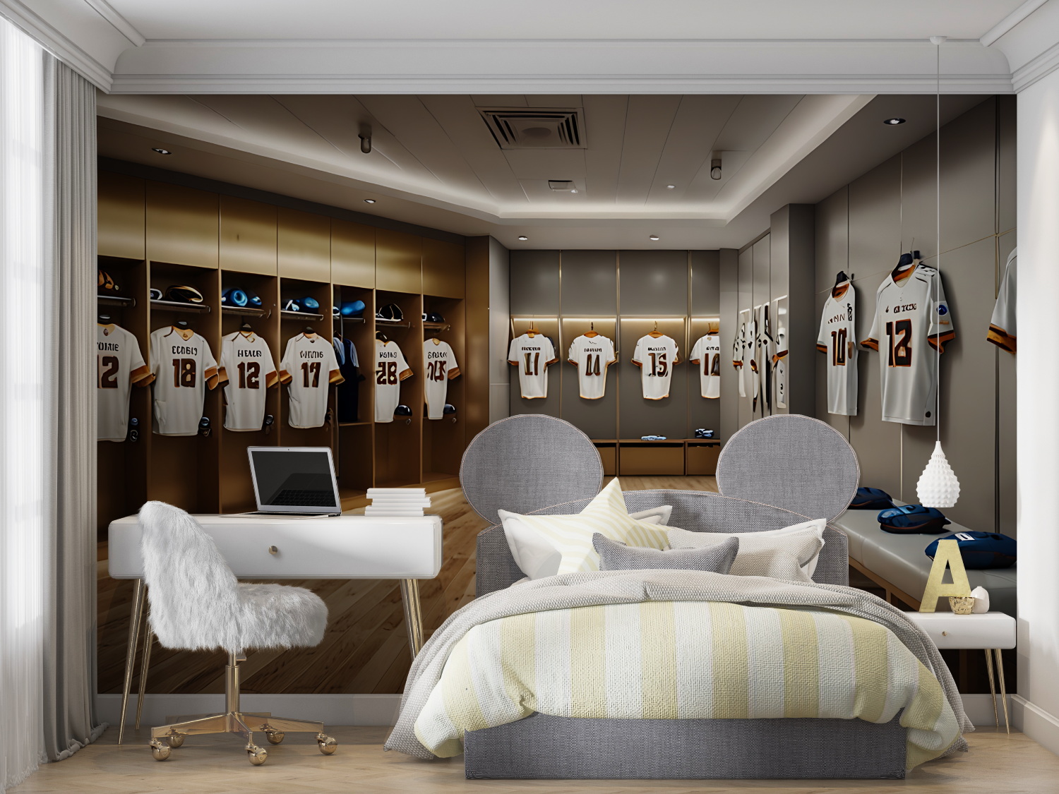 Papier peint vestiaire mur chambre panoramique