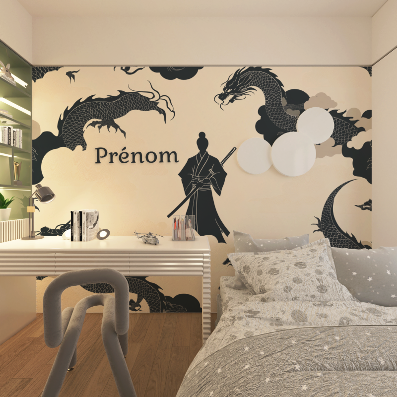 Papier peint prenom ado japon chambre adolescents