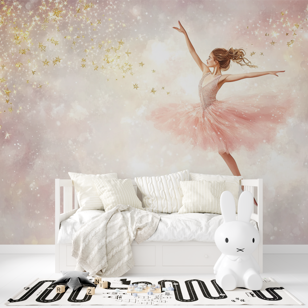 Papier peint princesse danseuse...es nuages tapisserie fille