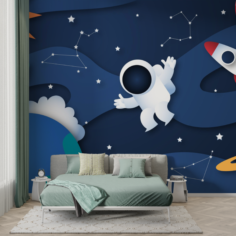 Papier peint mural espace 3d murs