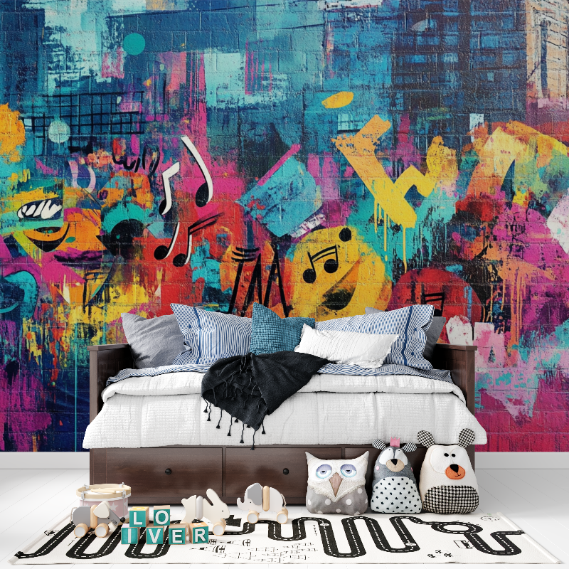 Papier peint tag mural tapisserie pour ado