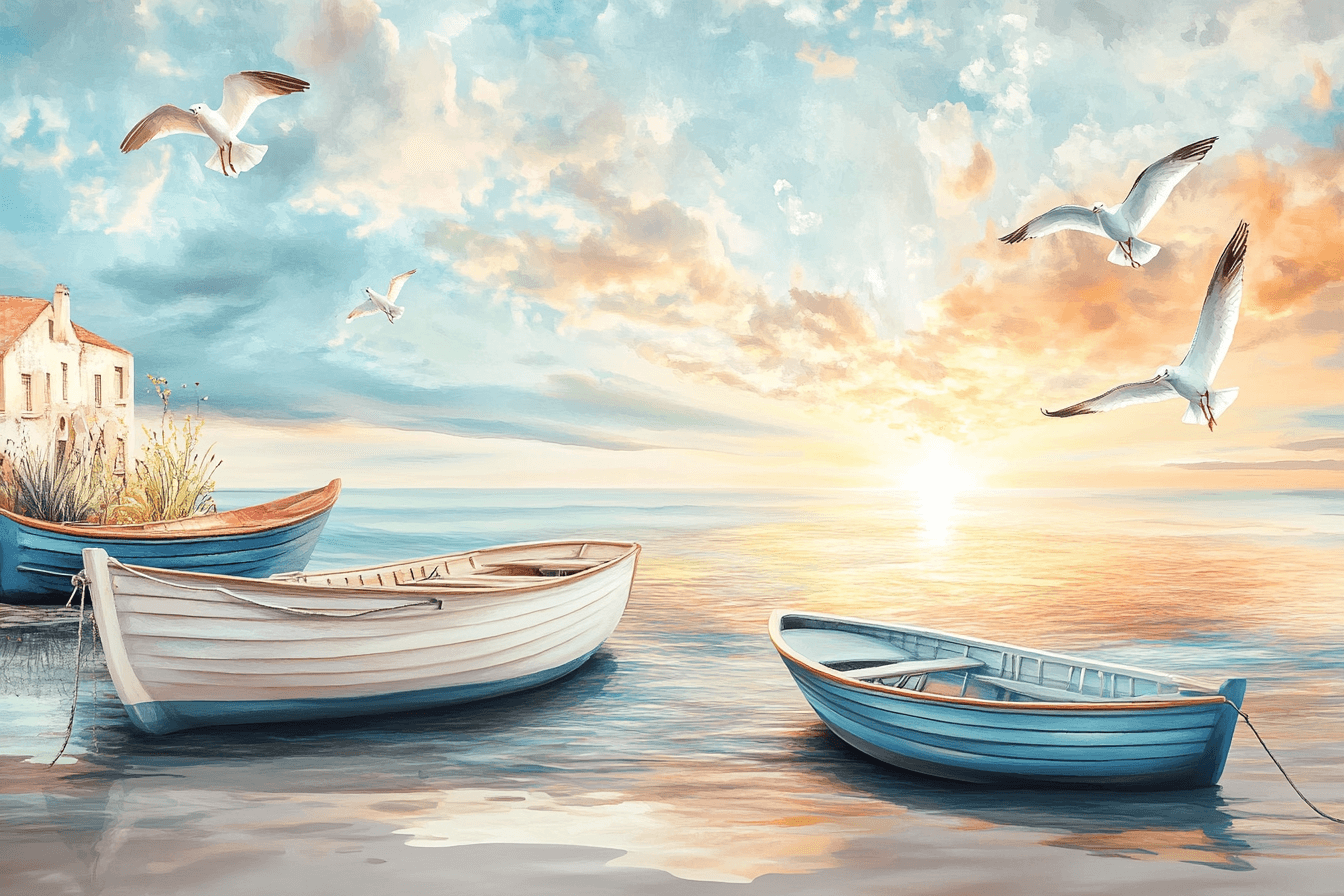 Papier Peint Marin Amarrage