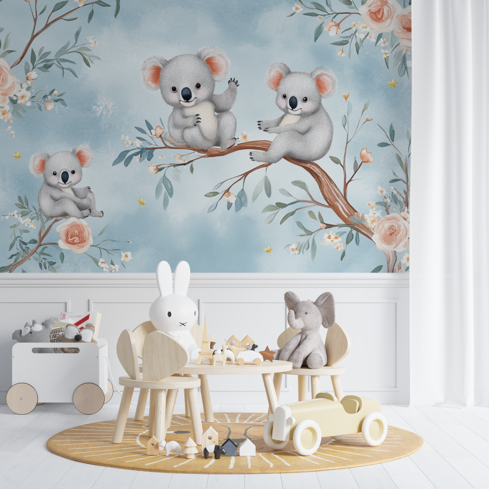 Papier peint koala et reve denfant chambre de bebe