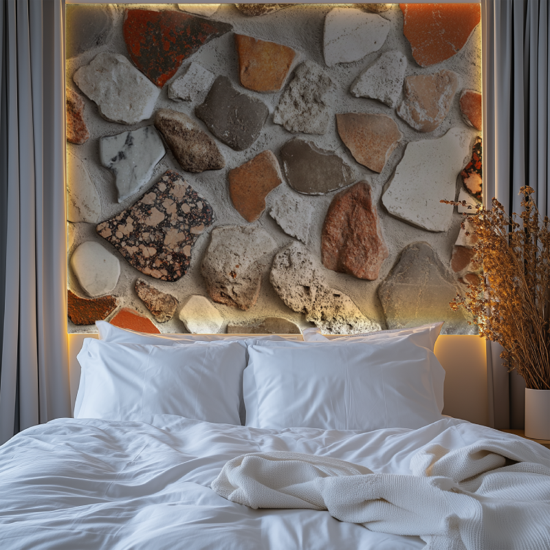 Papier peint vintage motif de g... brique 3d chambre premium