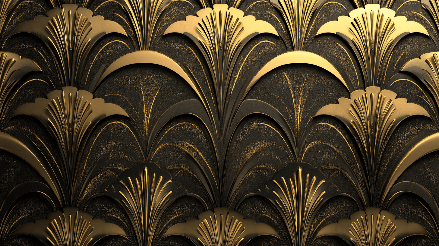 Papier Peint Vintage Doré