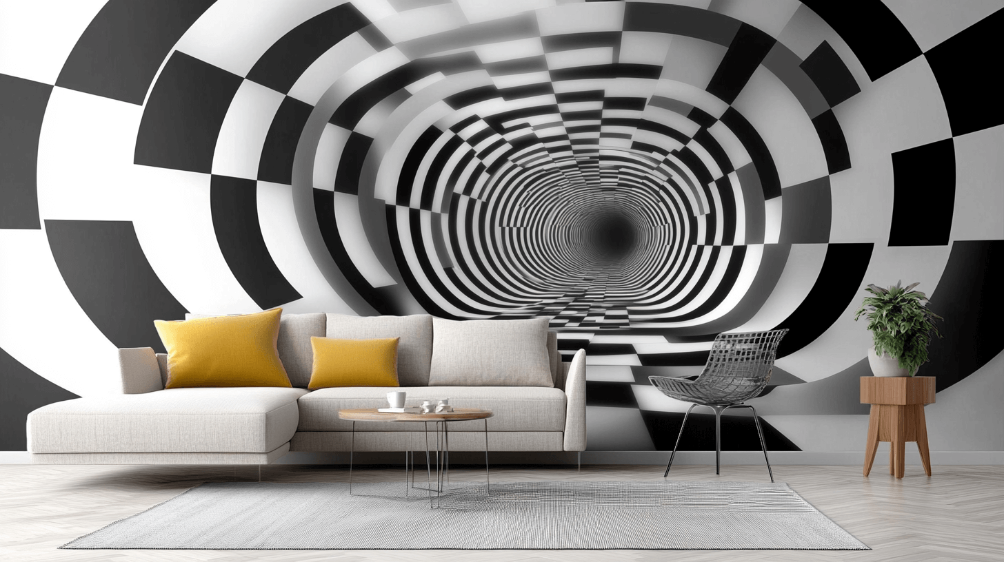 Papier Peint Trompe L'oeil Couloir