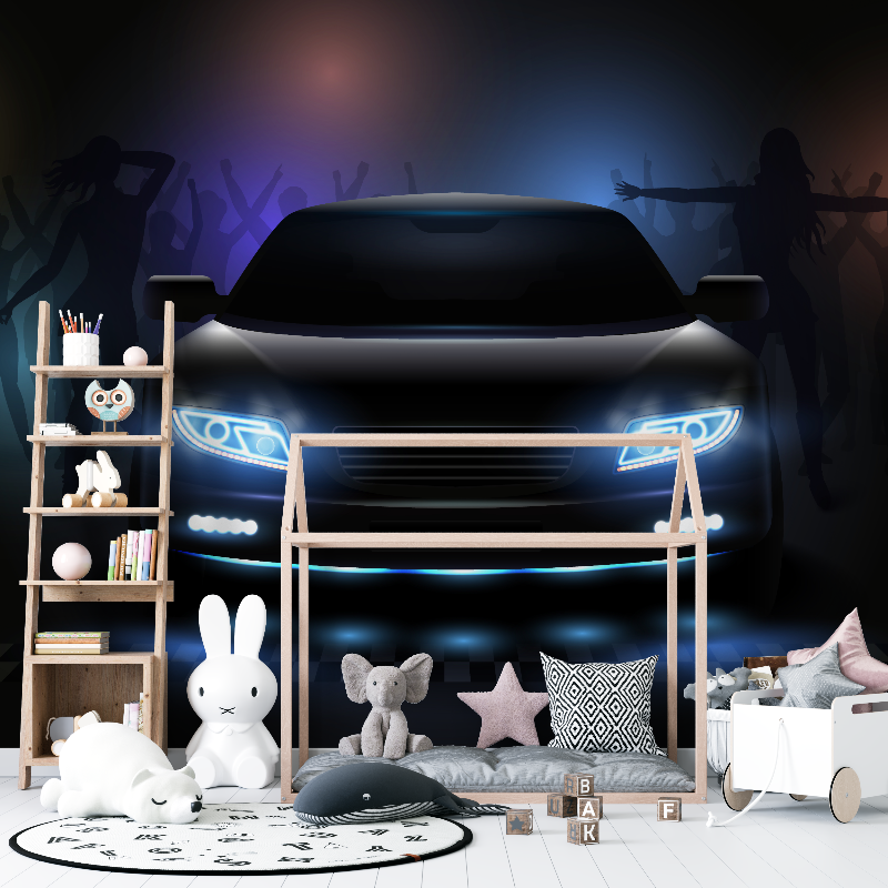 Papier peint voiture pour enfants 12