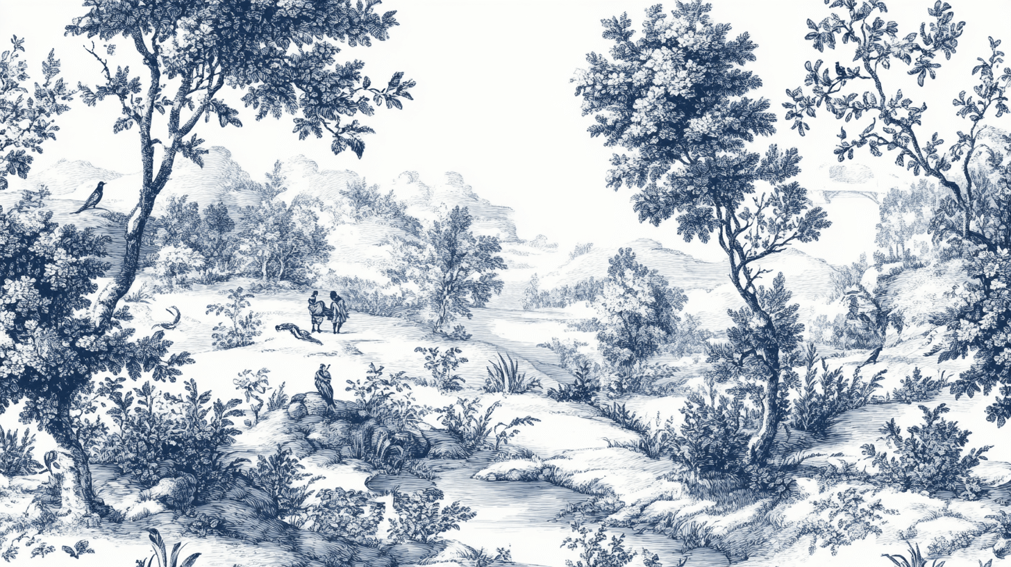 Papier Peint Vintage Jouy