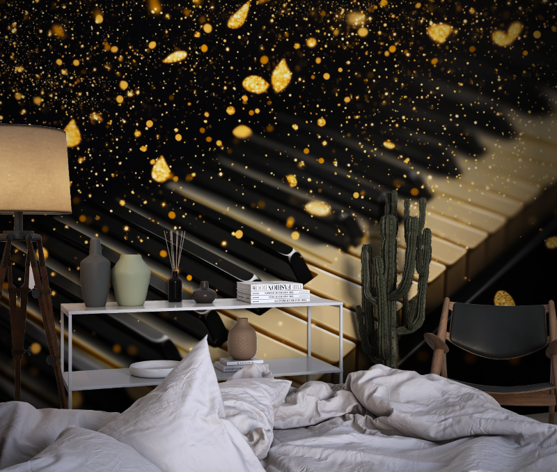 Papier peint musique piano chambre dado1